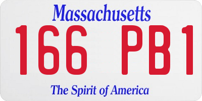 MA license plate 166PB1