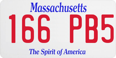 MA license plate 166PB5