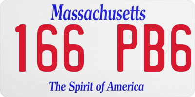 MA license plate 166PB6