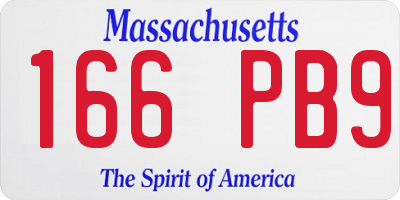MA license plate 166PB9