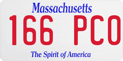 MA license plate 166PC0