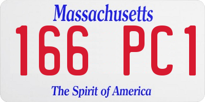 MA license plate 166PC1