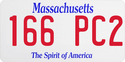 MA license plate 166PC2