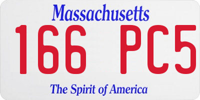 MA license plate 166PC5