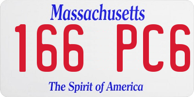 MA license plate 166PC6