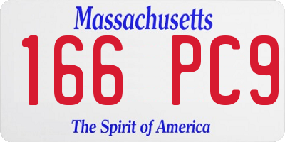 MA license plate 166PC9