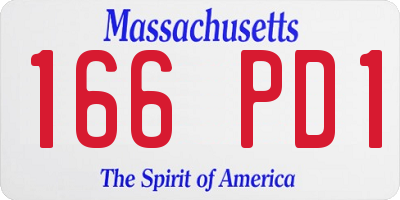 MA license plate 166PD1