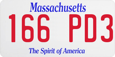 MA license plate 166PD3
