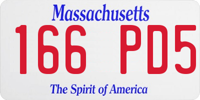 MA license plate 166PD5