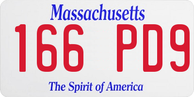 MA license plate 166PD9