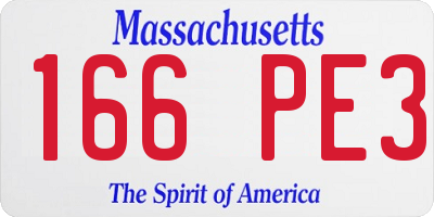 MA license plate 166PE3