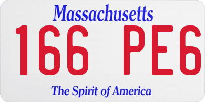 MA license plate 166PE6