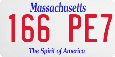 MA license plate 166PE7