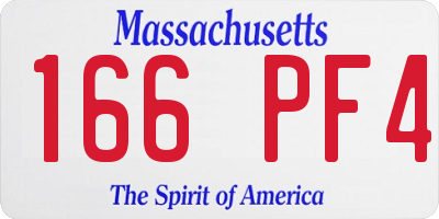 MA license plate 166PF4