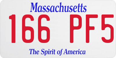 MA license plate 166PF5