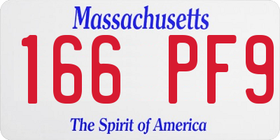 MA license plate 166PF9