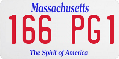 MA license plate 166PG1