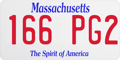 MA license plate 166PG2