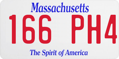 MA license plate 166PH4
