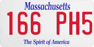 MA license plate 166PH5