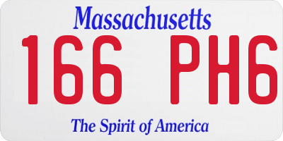 MA license plate 166PH6