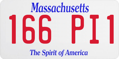 MA license plate 166PI1