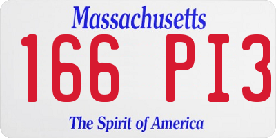 MA license plate 166PI3