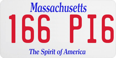 MA license plate 166PI6