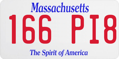 MA license plate 166PI8