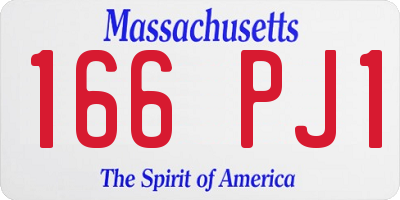 MA license plate 166PJ1