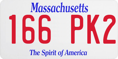 MA license plate 166PK2