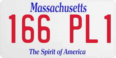 MA license plate 166PL1