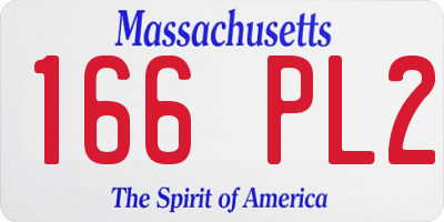 MA license plate 166PL2