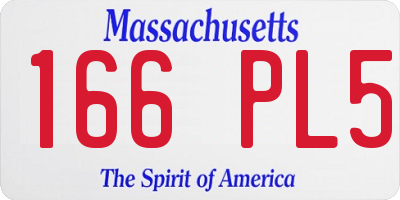 MA license plate 166PL5