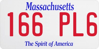 MA license plate 166PL6