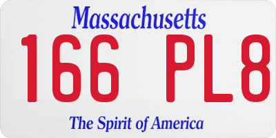 MA license plate 166PL8
