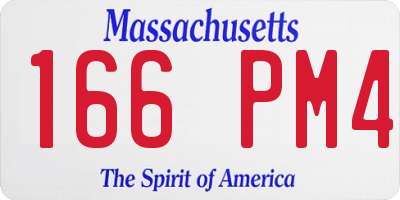 MA license plate 166PM4