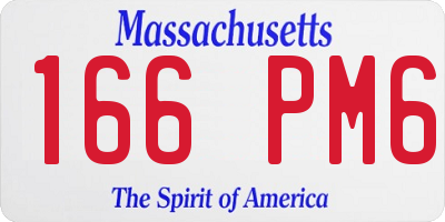 MA license plate 166PM6