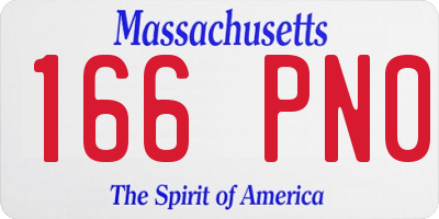 MA license plate 166PN0