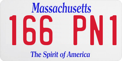 MA license plate 166PN1