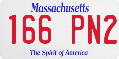 MA license plate 166PN2