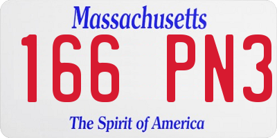 MA license plate 166PN3