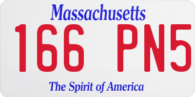MA license plate 166PN5