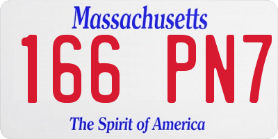 MA license plate 166PN7
