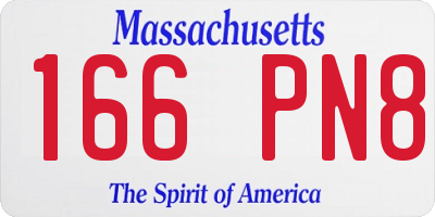 MA license plate 166PN8