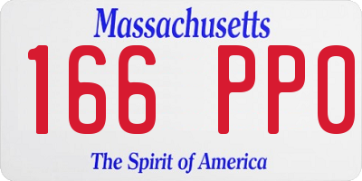 MA license plate 166PP0