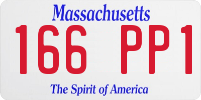 MA license plate 166PP1