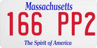 MA license plate 166PP2