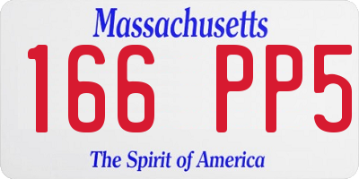 MA license plate 166PP5