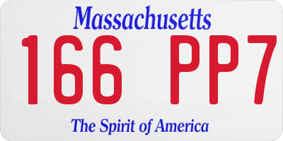 MA license plate 166PP7